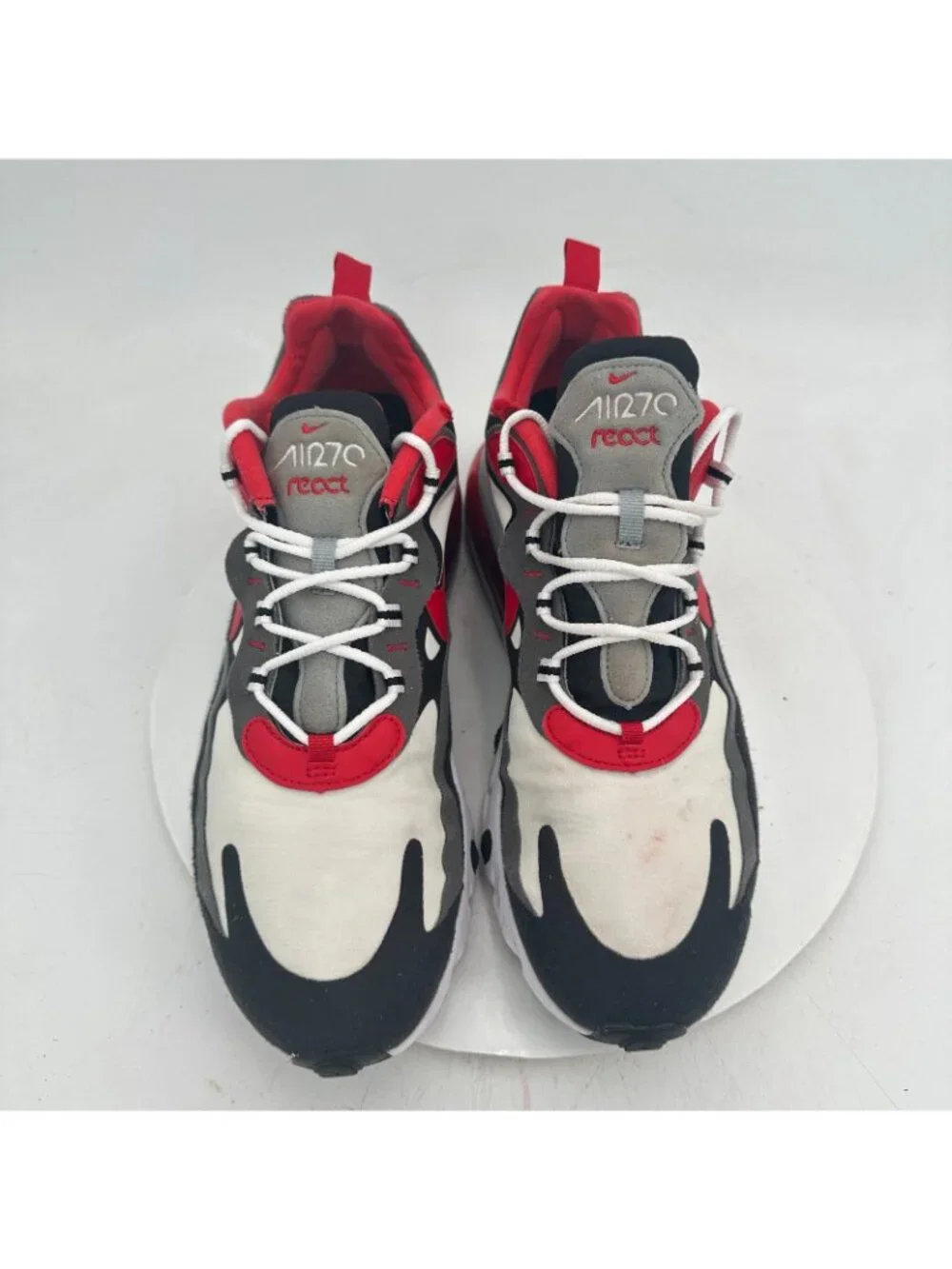 Nike Air Max 270 React Men Sz 11 CI3866-002 Black Iron Grey University Red Shoes
